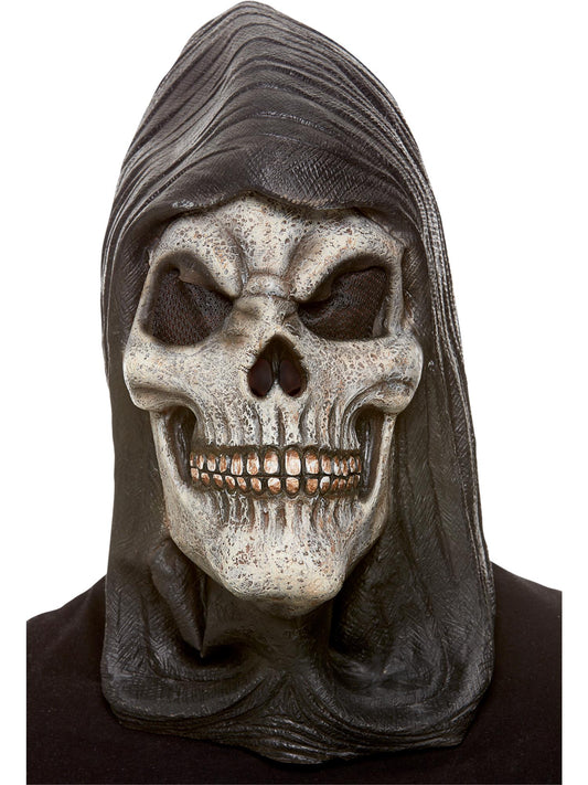 Hooded Skeleton, Grim Ripper Full Latex Mask, Perfect for Halloween