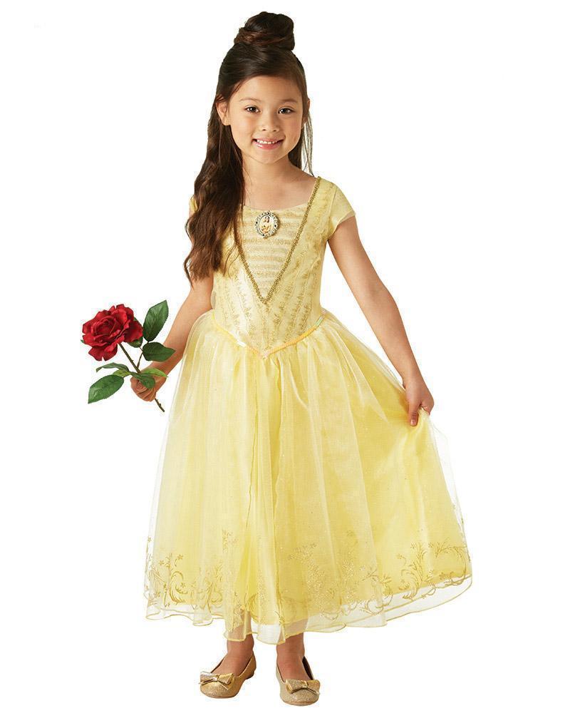 Belle Live Action Girls Deluxe Child Costume, Genuine Disney Licensed