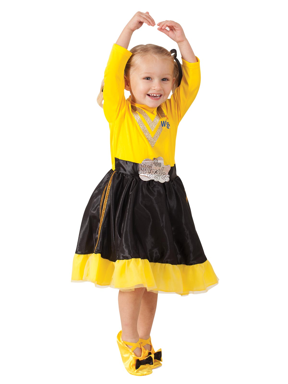 Emma Yellow Wiggle Girls Child Deluxe Costume, Genuine Licensed
