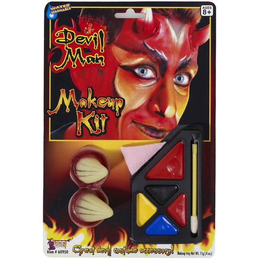 Devil Demon Make up kit with Horns and applicators