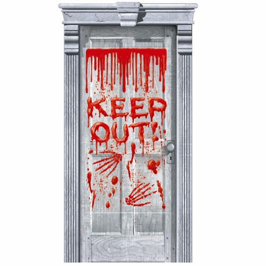 Halloween Door Gore Keep Out Door The Chop Shop Halloween Party Decoration