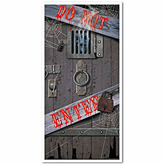 Spooky Halloween Door Cover Do Not Enter 5' H and 30" W Party Decoration