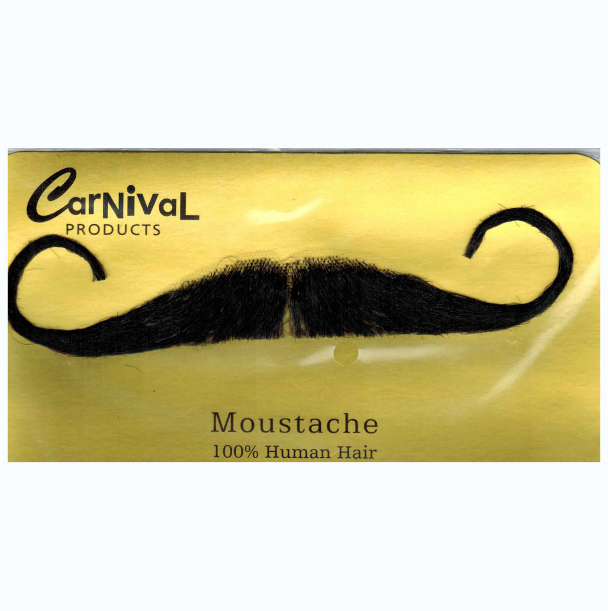 Outlaw Gunslinger Handlebar Moustache Black Human Hair Quality Natural Looking