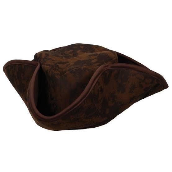 Pirate Tricorn Hat Weather Worn Brown Jack Sparrow Men's Costume accessory
