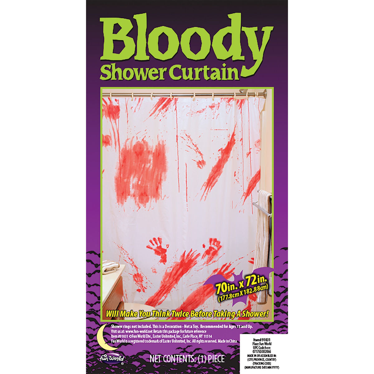 Bloody Shower Curtain Halloween Party Decoration