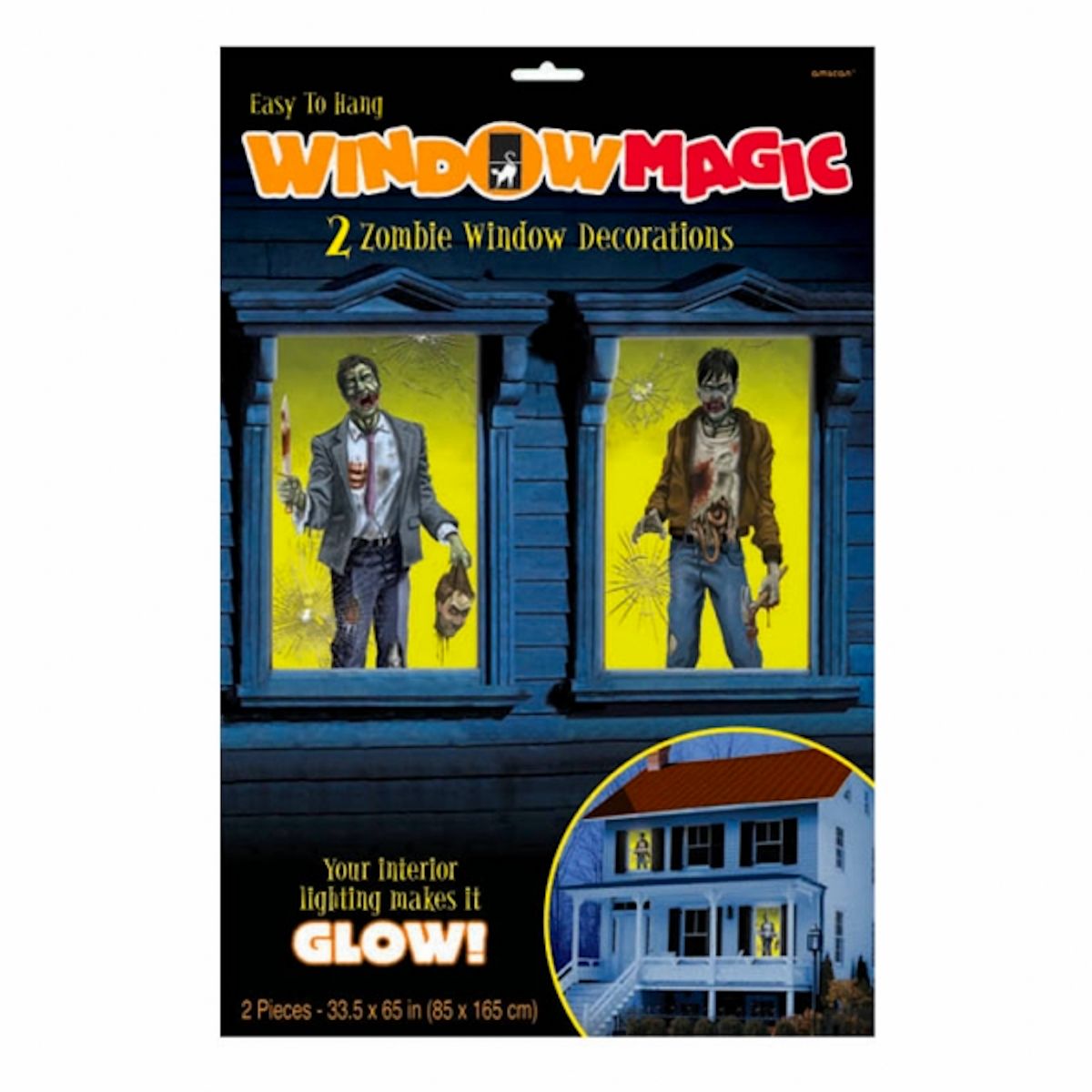 Zombie Window Magic Halloween Decoration Set of 2 size 85 x 185cm each