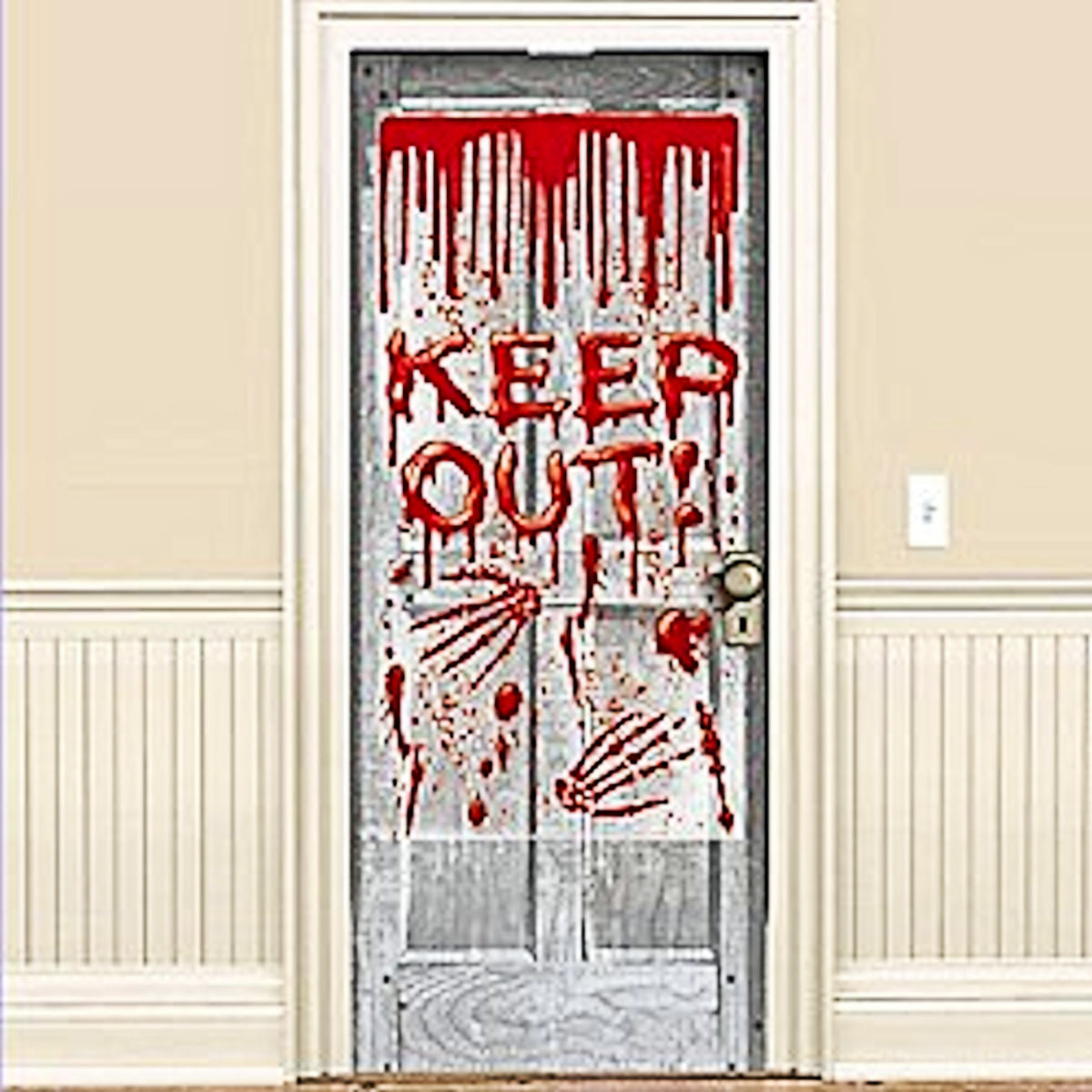 Halloween Door Gore Keep Out Door The Chop Shop Halloween Party Decoration