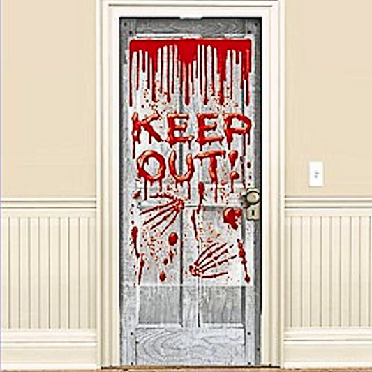 Halloween Door Gore Keep Out Door The Chop Shop Halloween Party Decoration