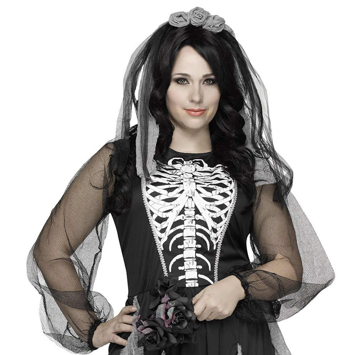 Skeleton Bride Plus Size Women's Halloween Costume