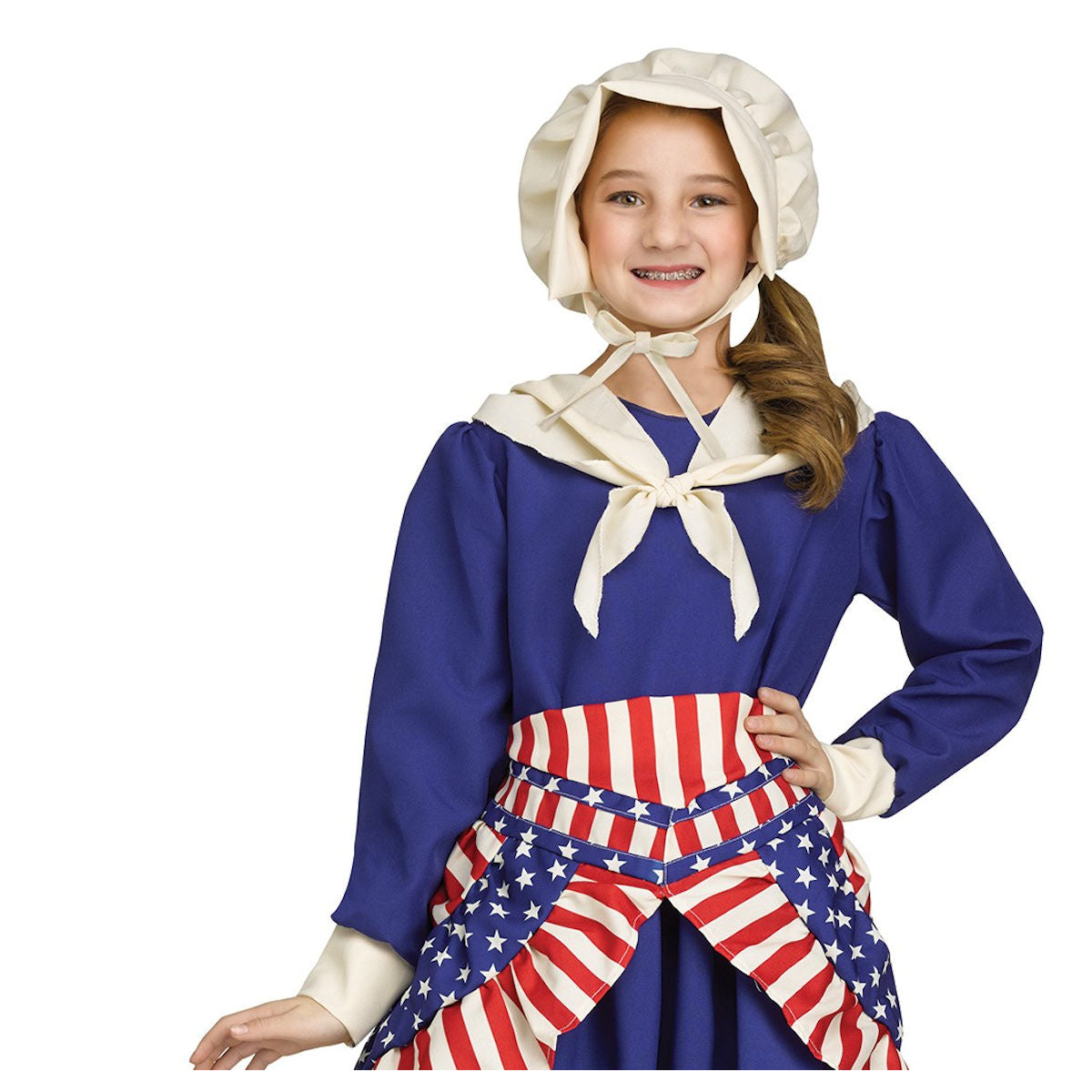 Betsy Rose Colonial Pioneer Girls Fancy Dress Costume
