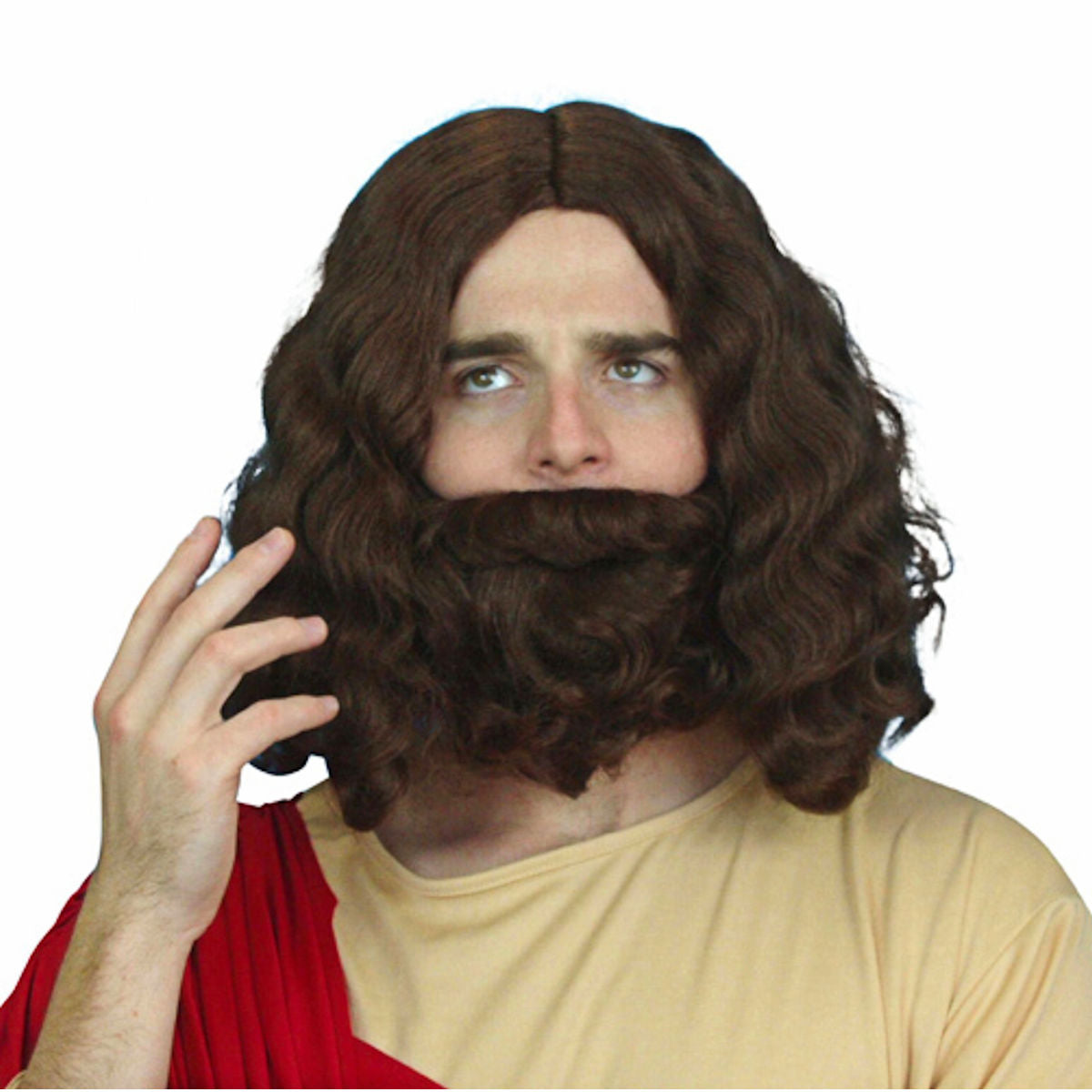 Jesus Moses Noah Wig & Beard Set Wizard Fancy Dress Party WIG