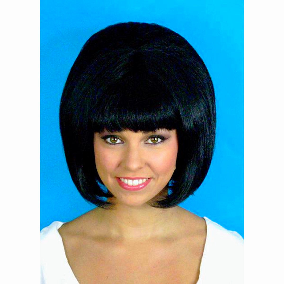 60's Beehive Hairspray Black Hair Wig Women's