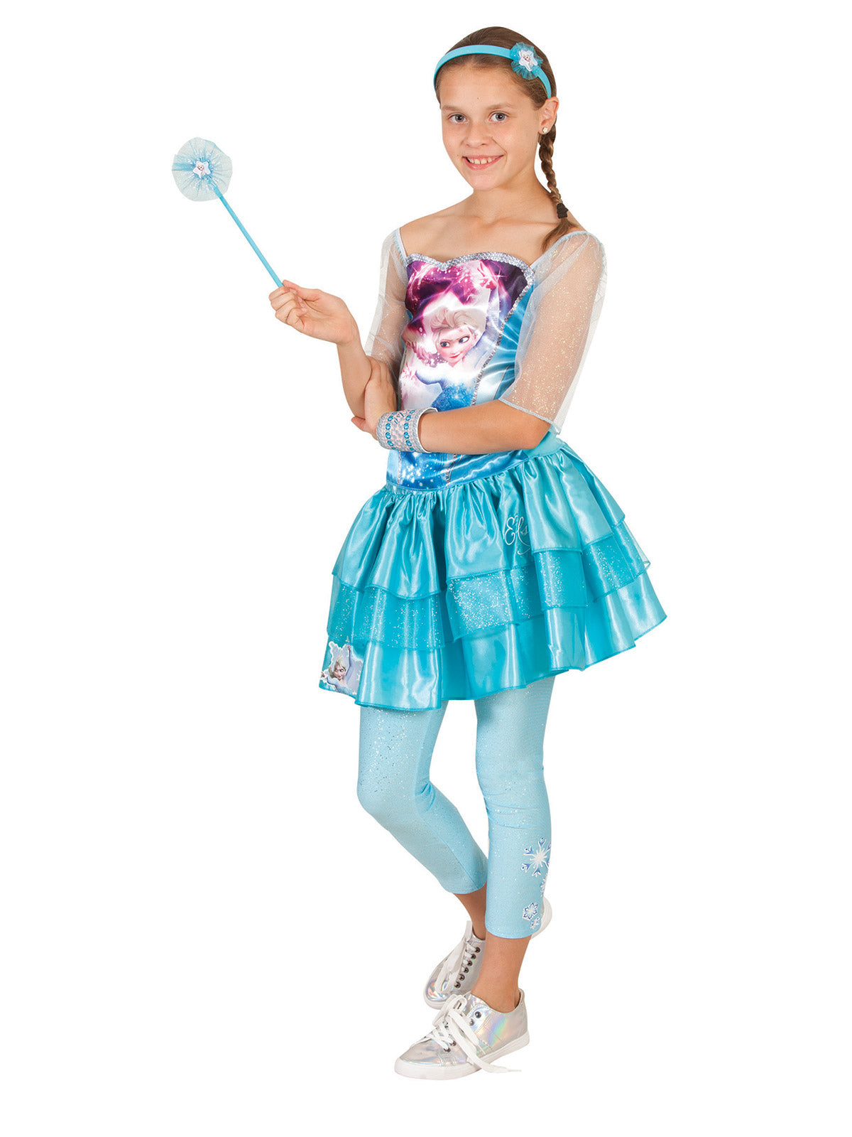 Frozen Elsa Footless Tights Child Girl's costume accessory
