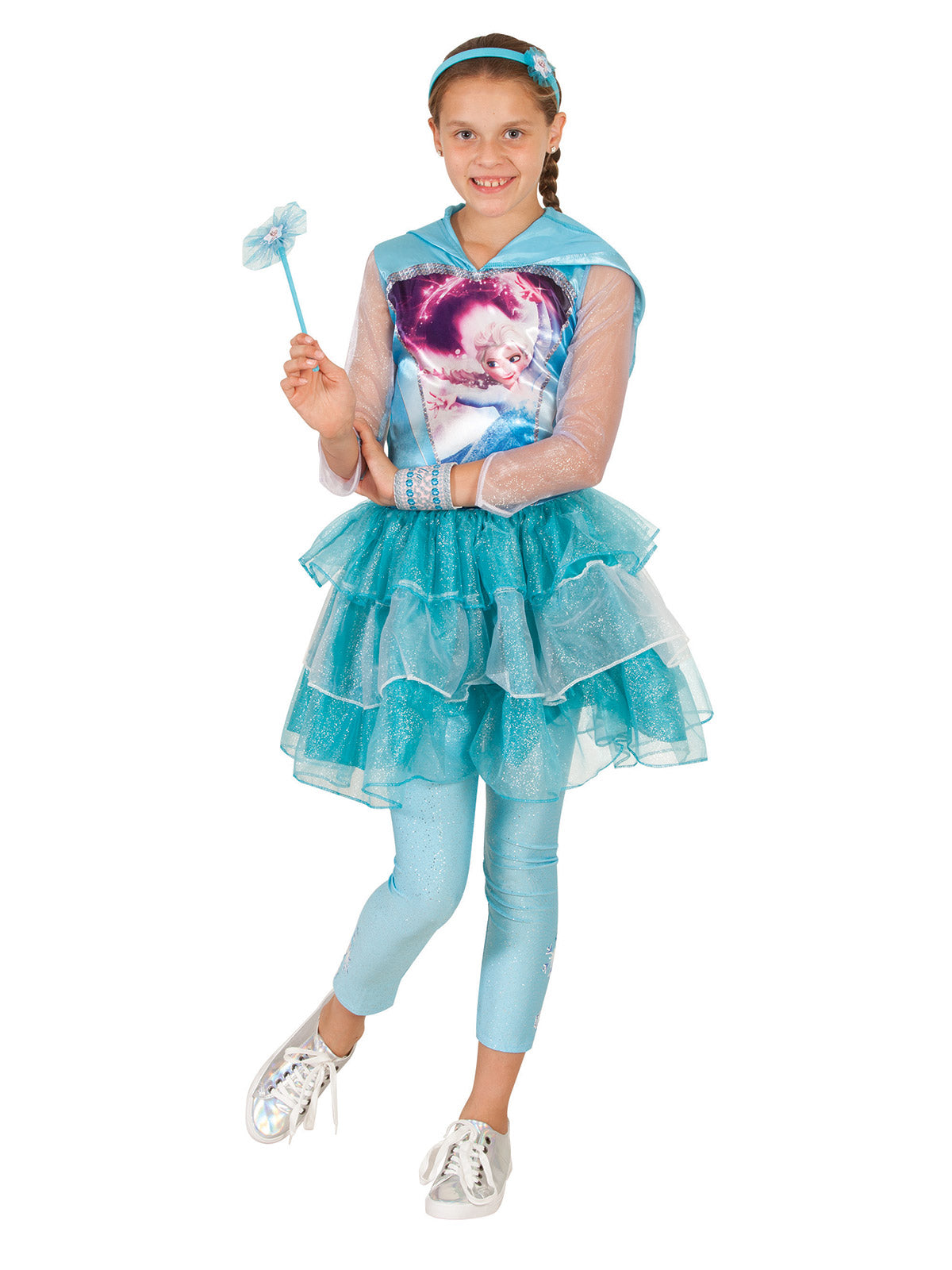 Frozen Elsa Footless Tights Child Girl's costume accessory