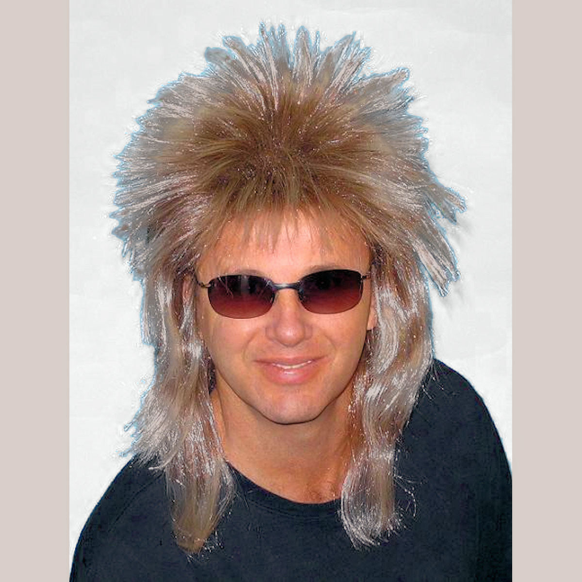80's Spiky Poita Blonde Mullet Rod Stewart WIG Men's Rock Star Costume Wig