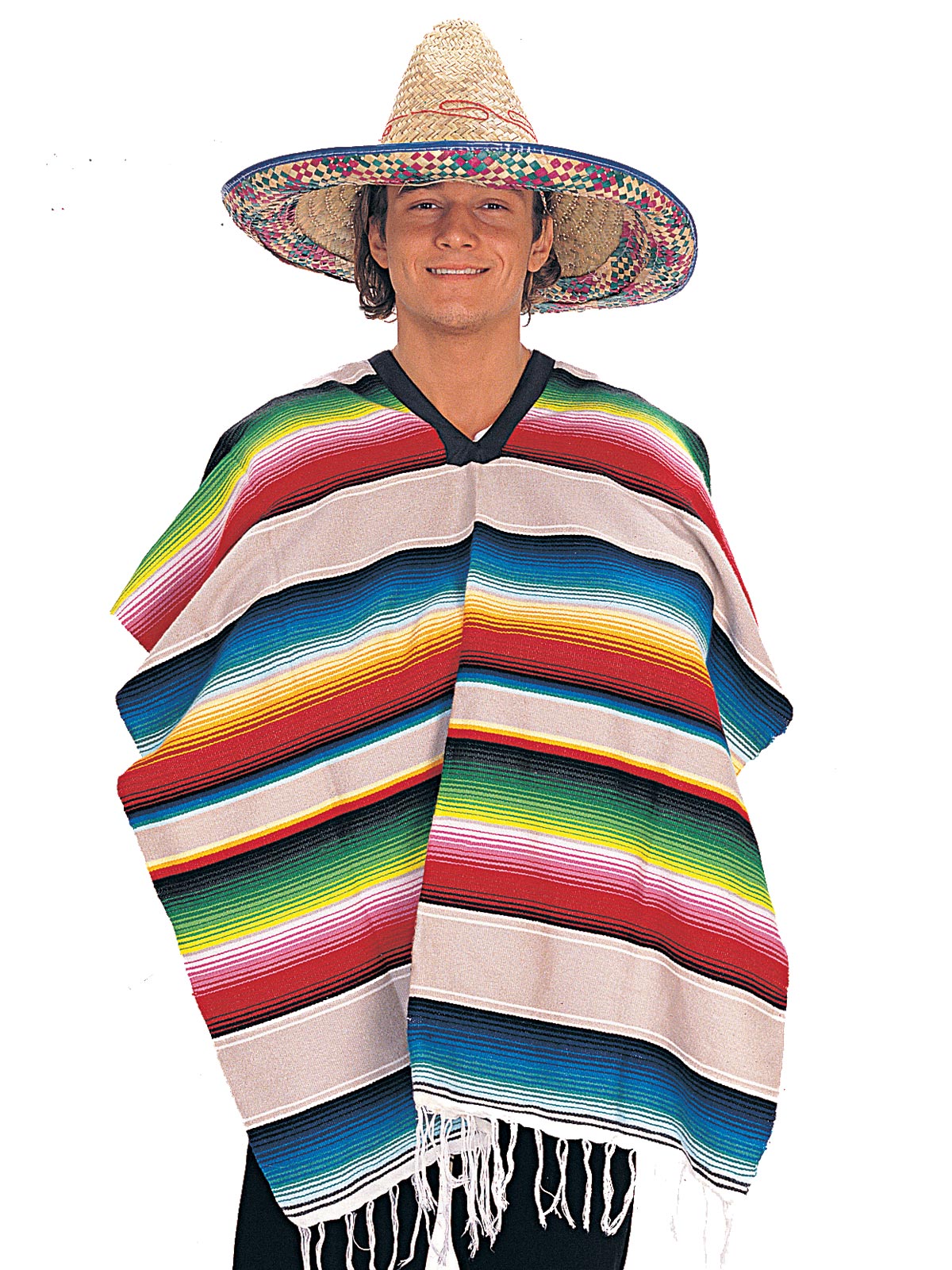 MEXICAN PONCHO ADULT Unisex Men's Womens Costume Accessory