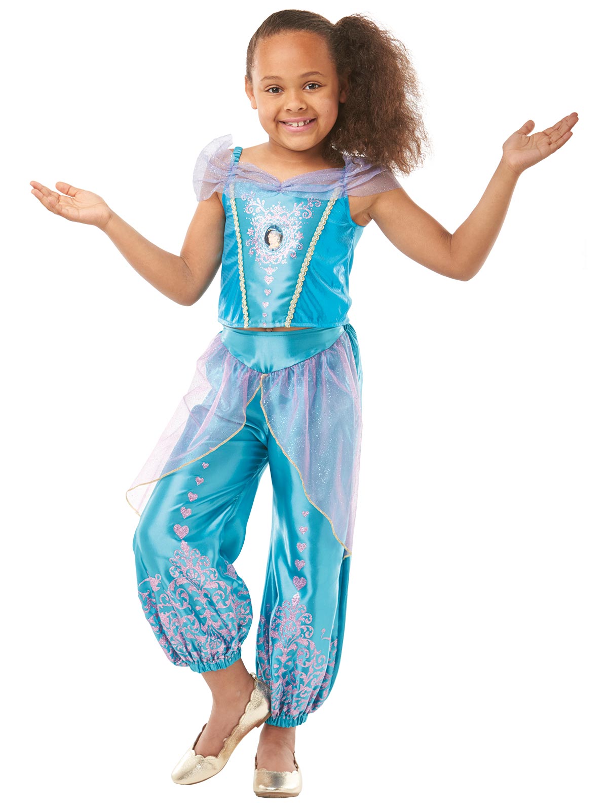 Jasmine Gem Princess Girl's Costume Disney Princess Licensed Child Costume