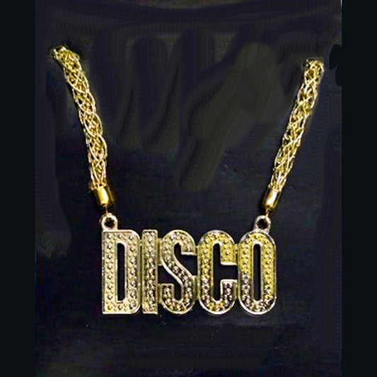 1970's DISCO Fever Gold Medallion with Chain Costume Accessory