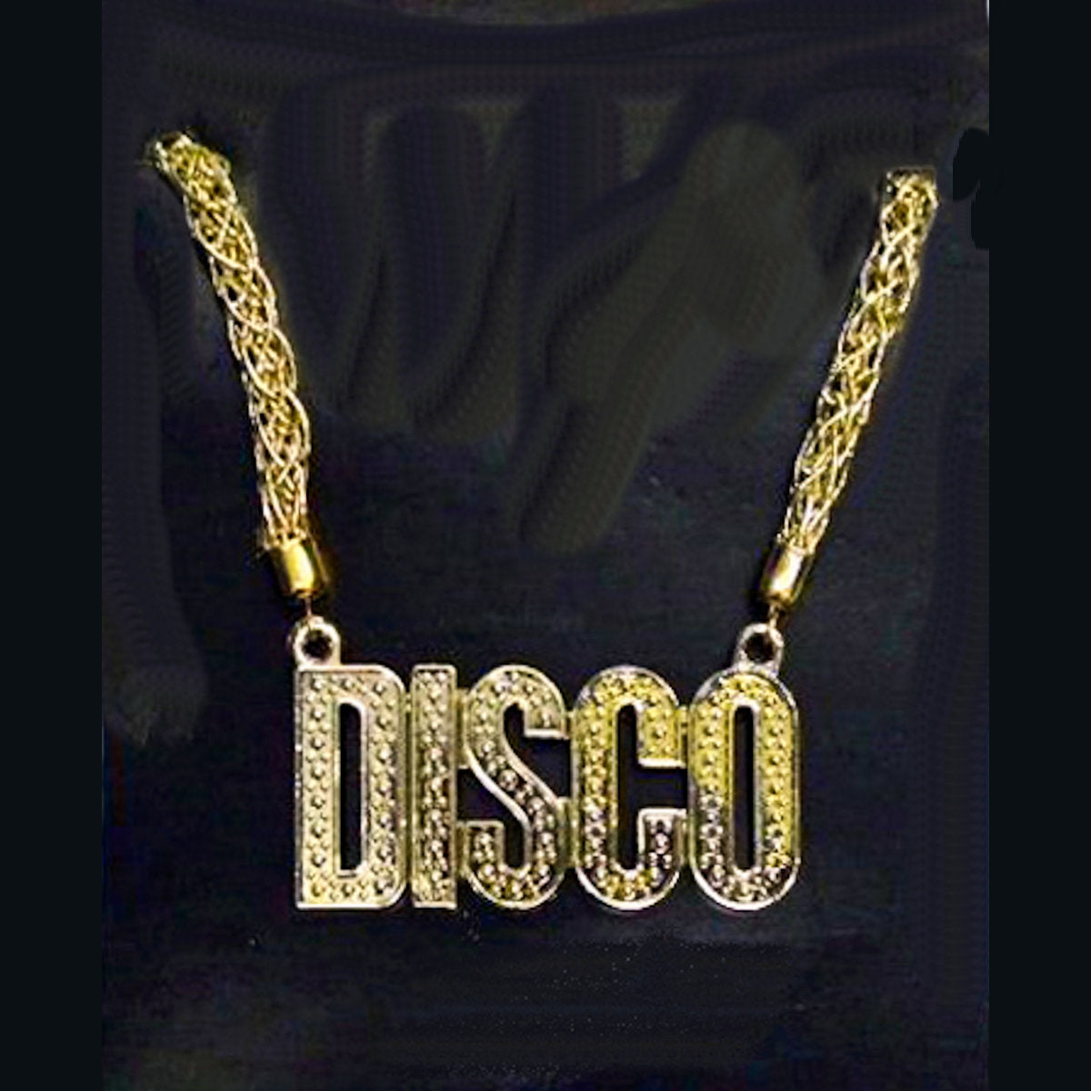 1970's DISCO Fever Gold Medallion with Chain Costume Accessory Ninx