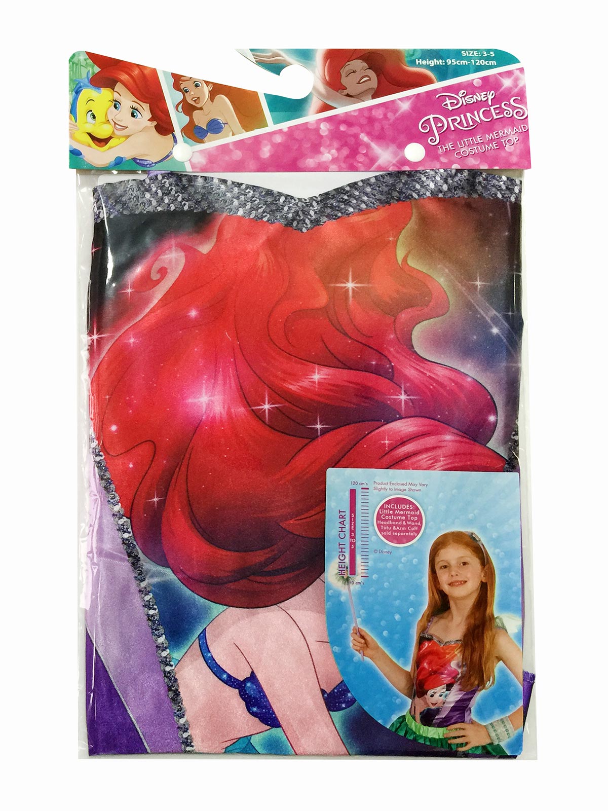 Disney Ariel Princess Costume Top Girls Child Costume Licensed