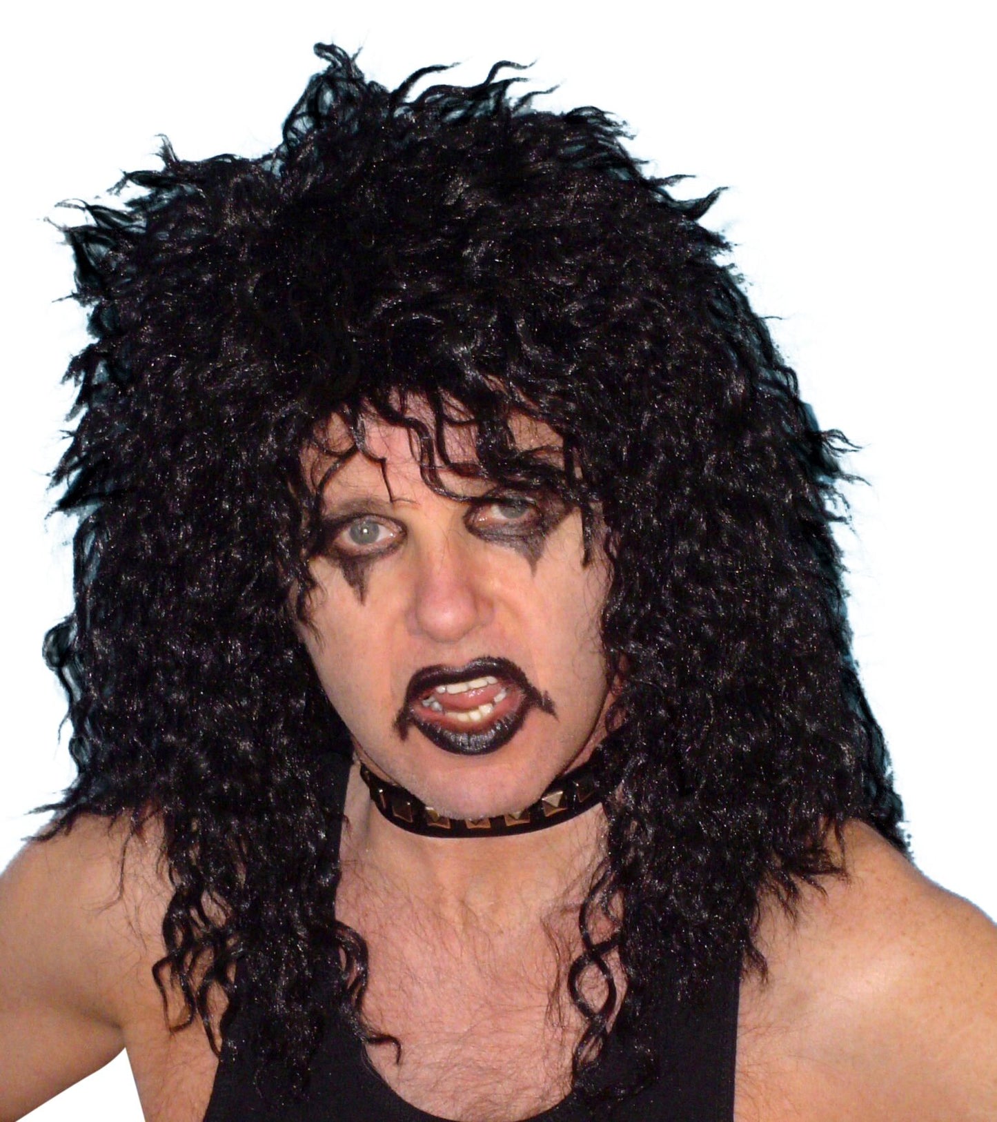 Alice Cooper Slash Heavy Metal Rockstar Wig Men's Fancy Dress Costume Accessory