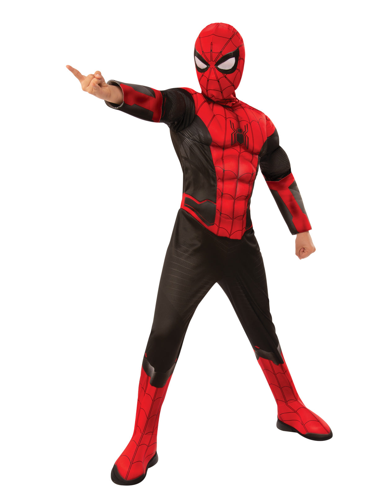Spiderman No Way Home Deluxe Red and Black Boys Child Costume Marvel Licensed