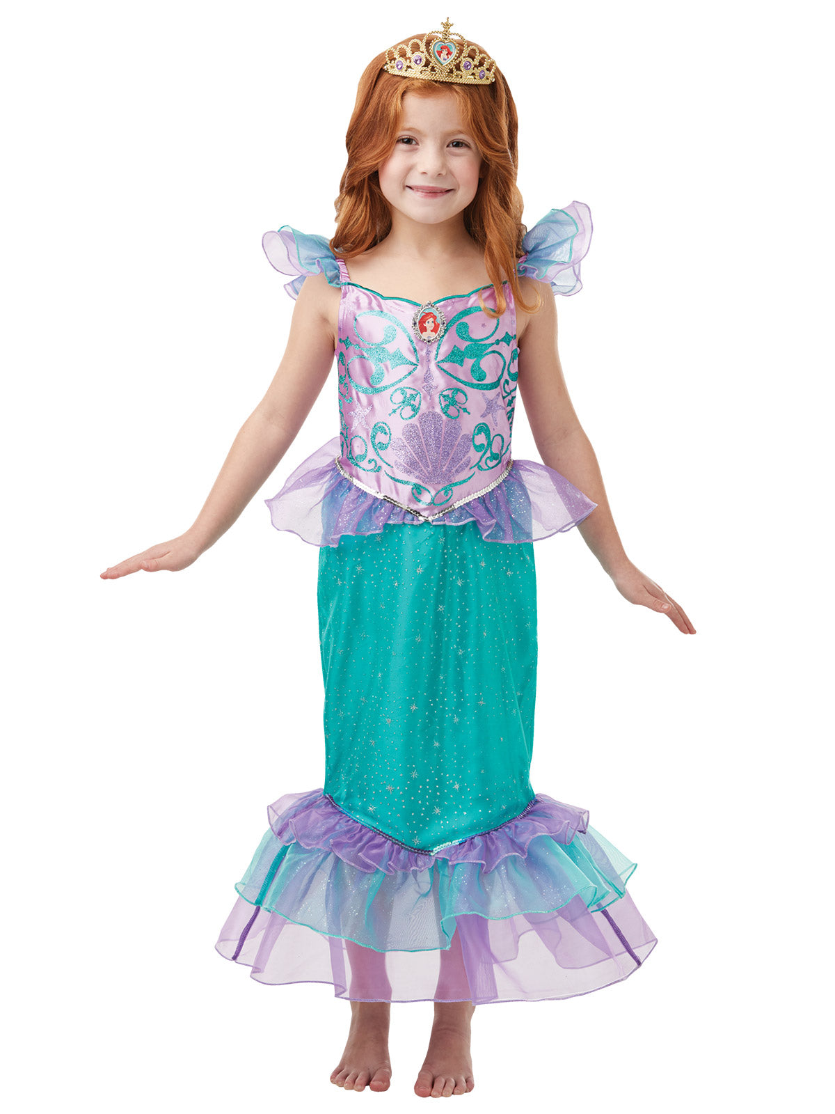 Ariel Disney Princess Glitter & Sparkle Child Girls Costume Licensed
