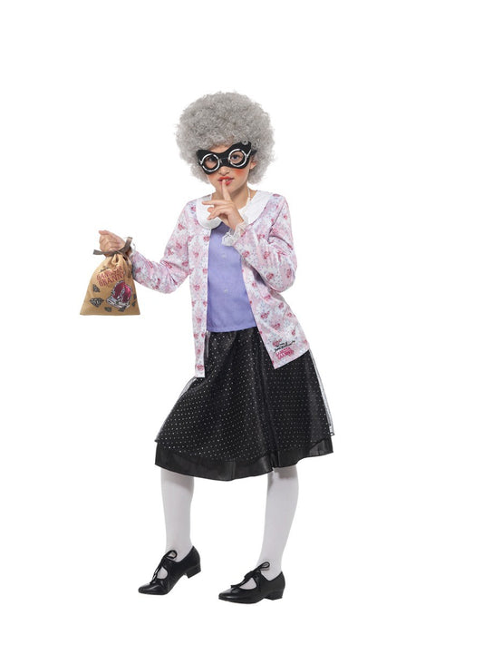 Gangsta Granny Deluxe Costume David Walliams Child Costume with Wig