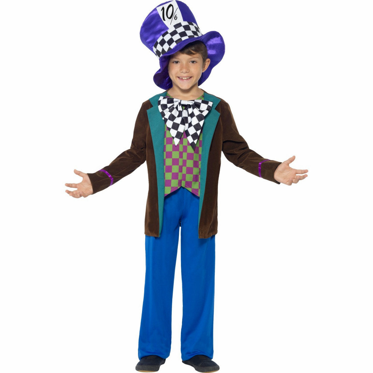 Deluxe Mad Hatter Boy's Children's Costume with Hat