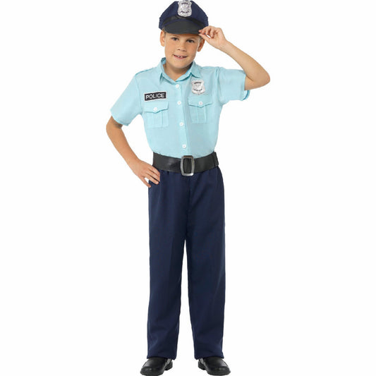 Police Officer Cop Boy's Complete Costume with Hat