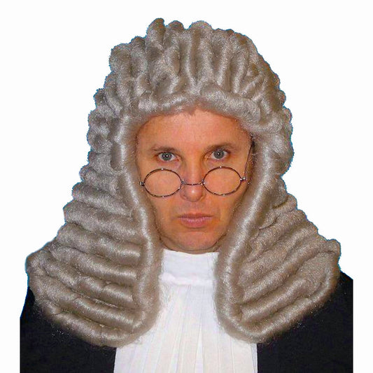 Judge Barrister Colonial Deluxe Wig Men's Fancy Dress Costume Accessory
