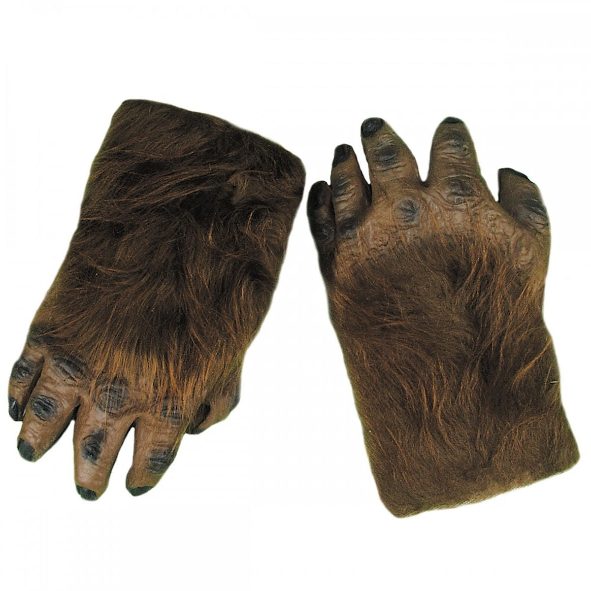 Hairy Werewolf Monster Hands Brown Adult Costume accessory