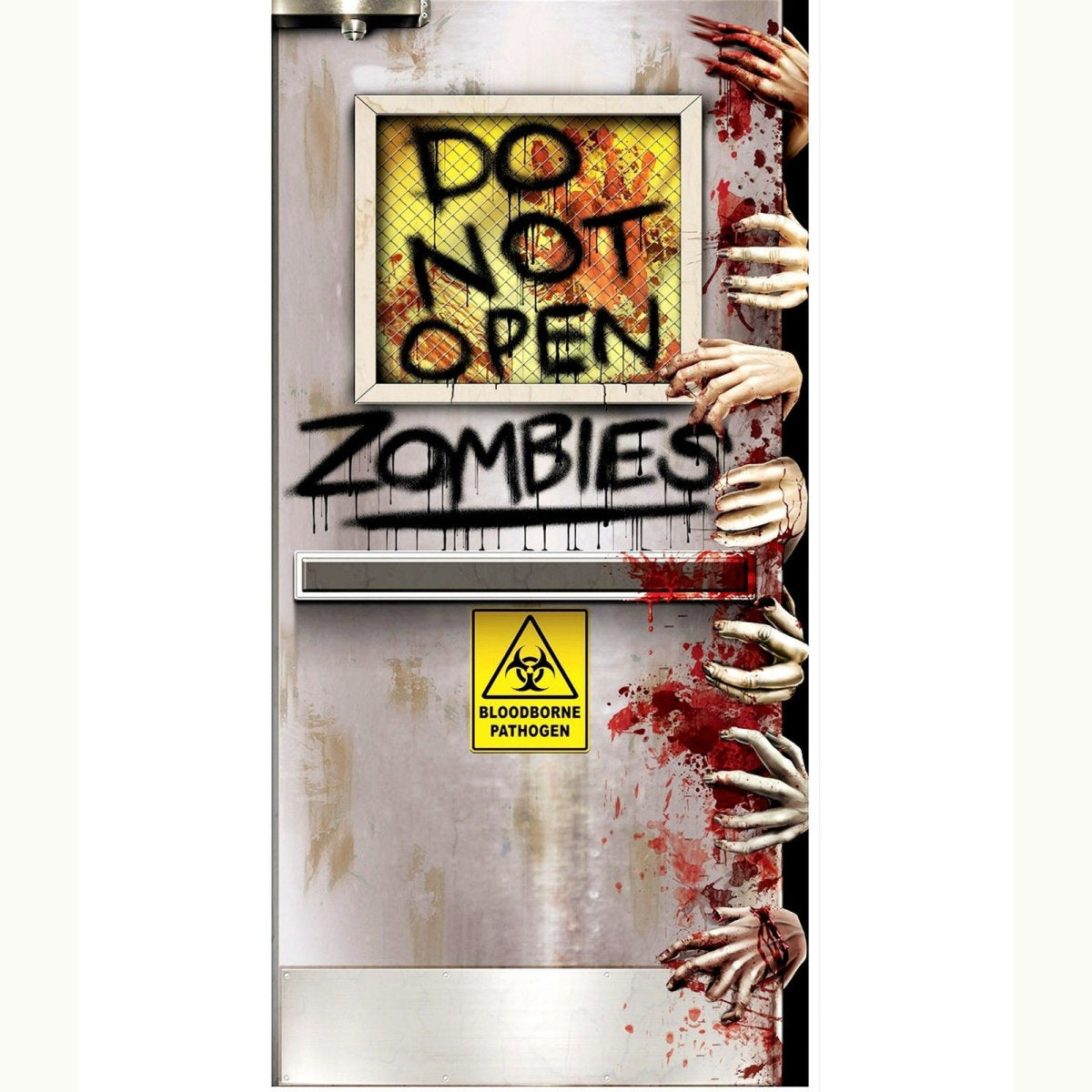 Do Not Open Zombies Halloween Door Decoration 5 Foot Tall