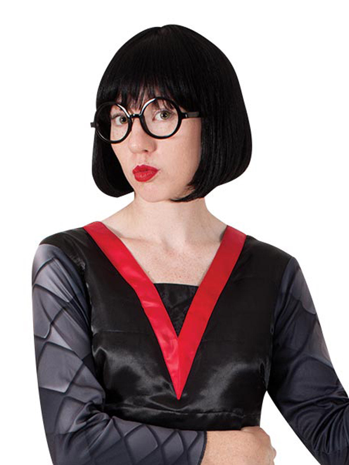 Edna Mode Deluxe Adult Costume and Wig Set Incredibles Licensed