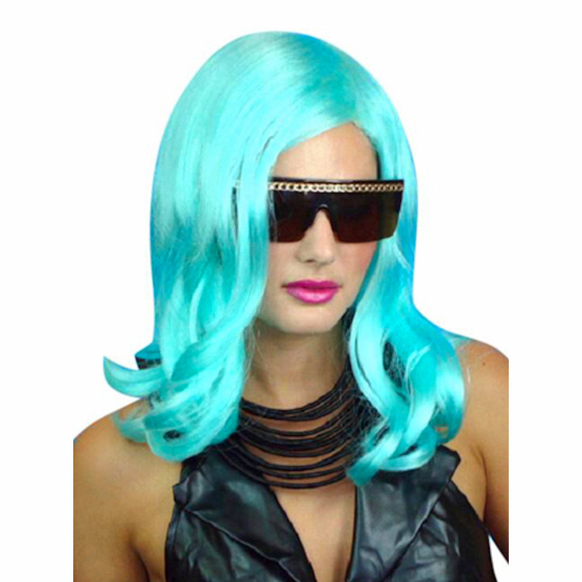 Lady Gaga Aqua Turquoise Wig Fancy Dress Costume Wig