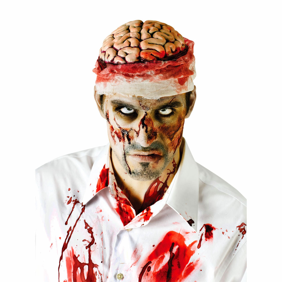 Bloody Brain Zombie Halloween Headpiece Fancy Dress Costume Accessory