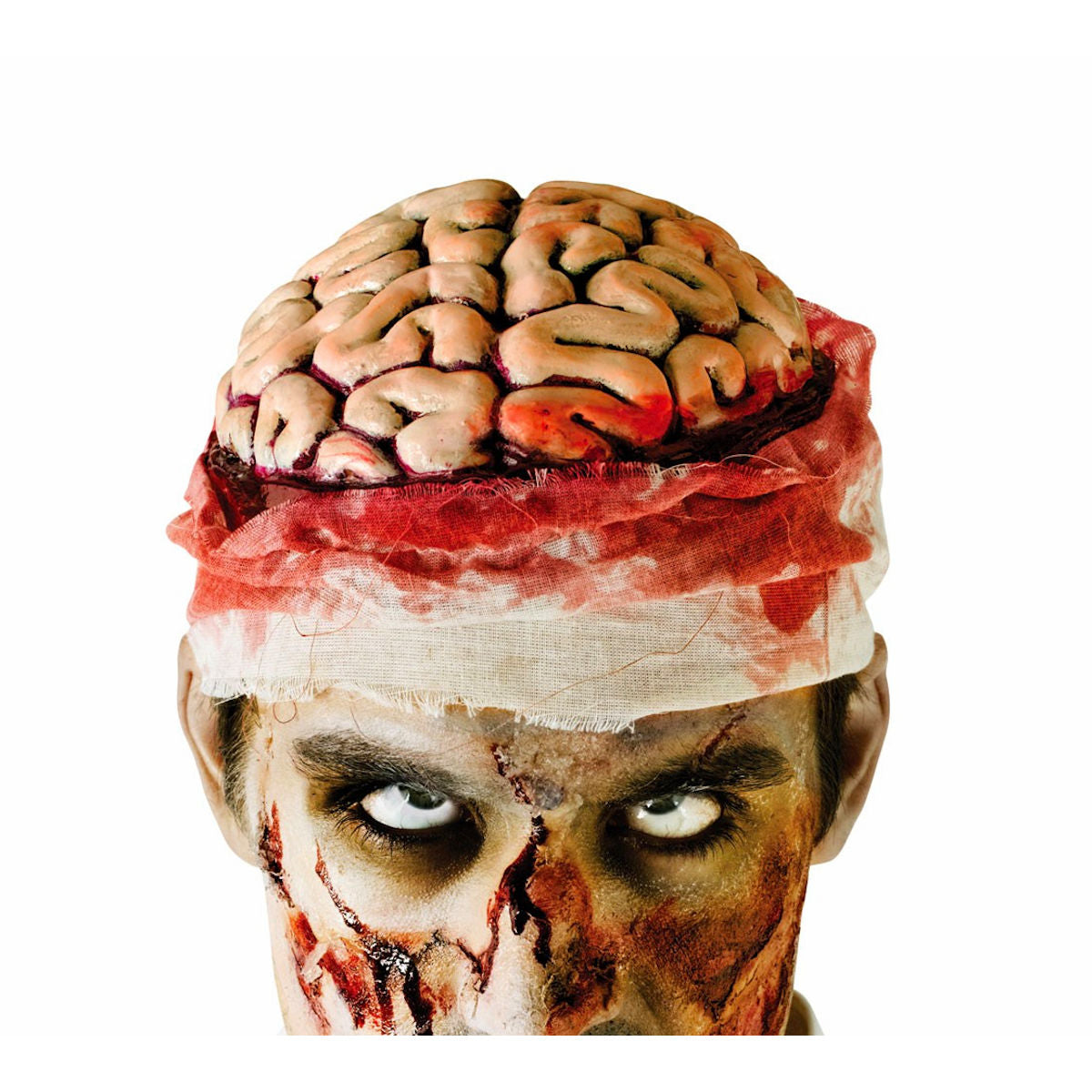 Bloody Brain Zombie Halloween Headpiece Fancy Dress Costume Accessory