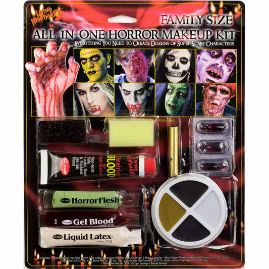 Horror Character Family Size Complete Makeup FX Kit Halloween Costume Accessory