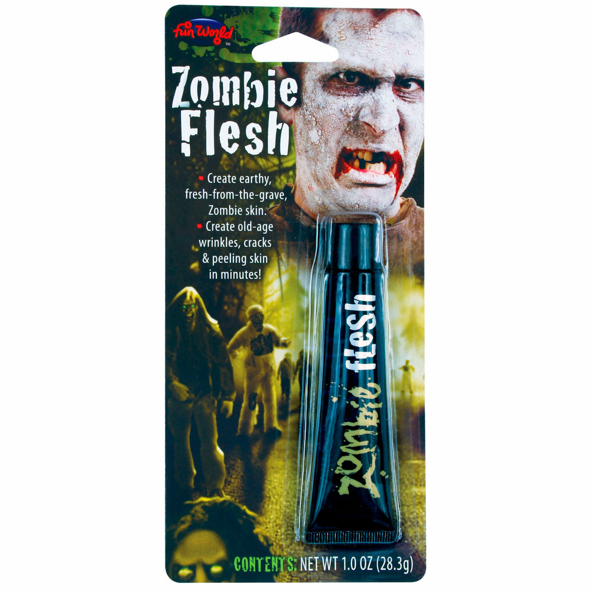 Zombie Flesh Wrinkly, Cracked Peeling Skin Halloween Make up Special FX