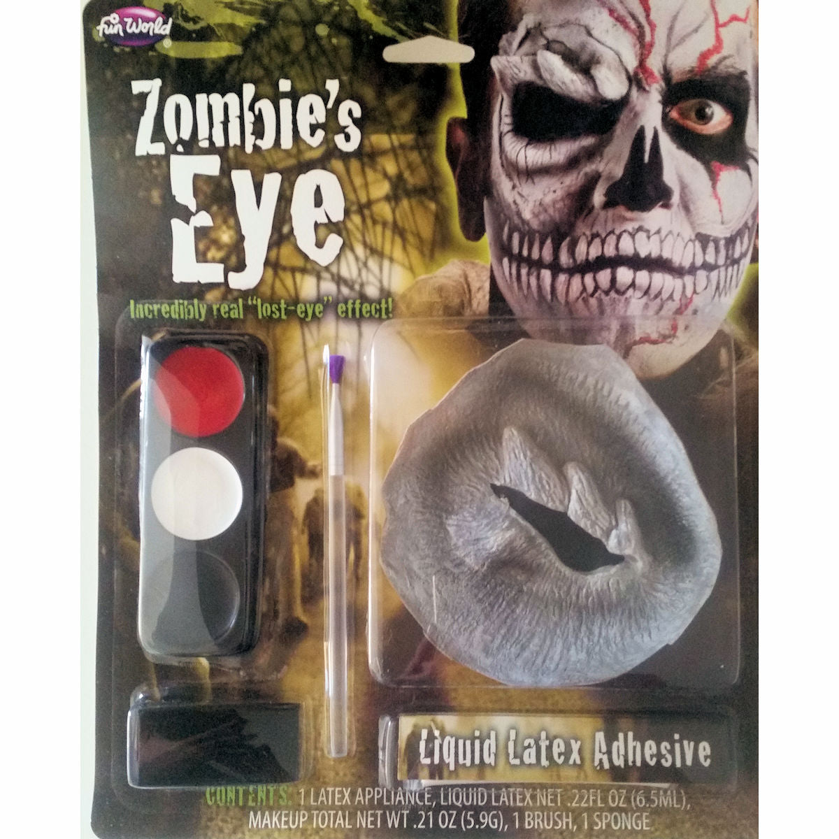 Skull Zombie Missing Eye Makeup Special FX Kit Halloween Costume Accessory