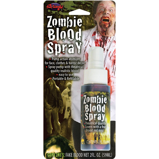 Zombie Red Fake Blood Splatter Spray 59ml Theatrical Halloween Makeup Special FX