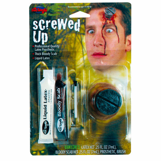 Screw in the Head Victim Makeup FX Kit Halloween Costume Accessory