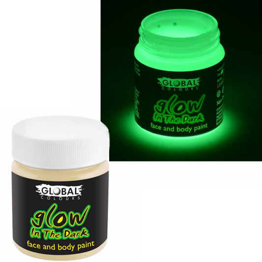 Glow in the Dark Theatrical Special FX Makeup Face & Body  Halloween 45ml Global