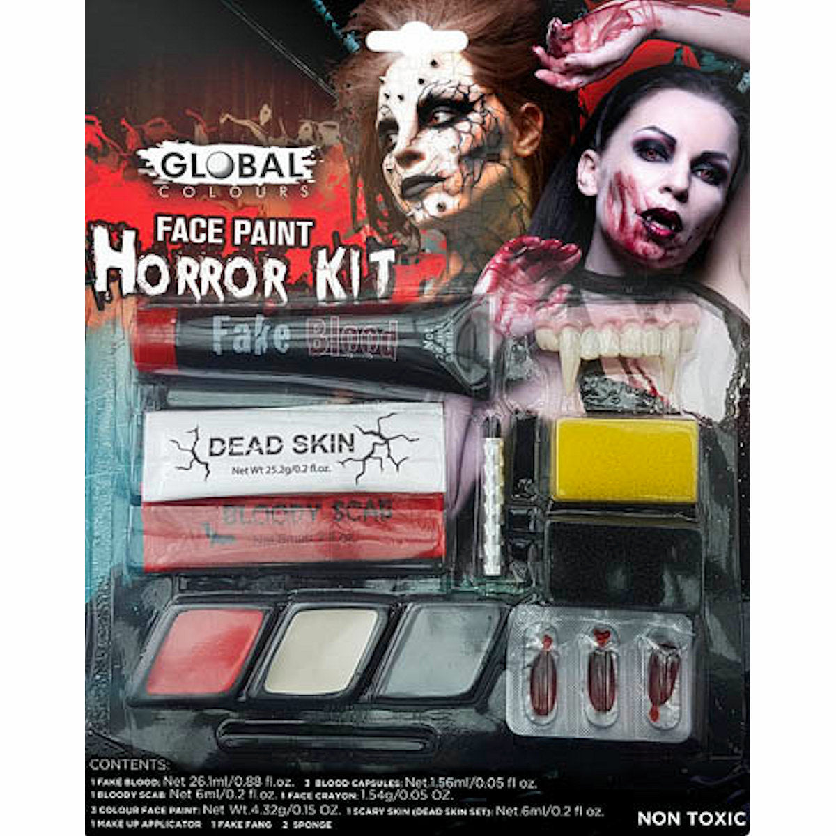 Horror Character Face Paint Makeup FX Kit Halloween Costume Accessory Global