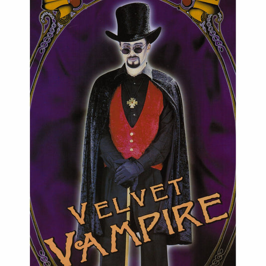 Elegant Count Dracula Vampire Men's Halloween fancy Dress Costume Cape & Hat