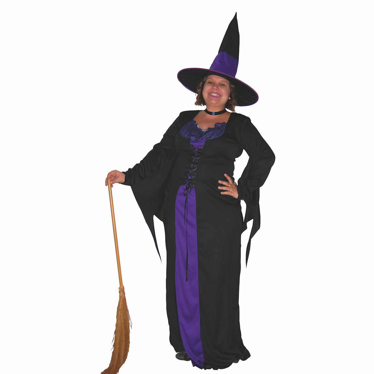 Plus Size Wicked Witch Women's Halloween Fancy Dress Costume