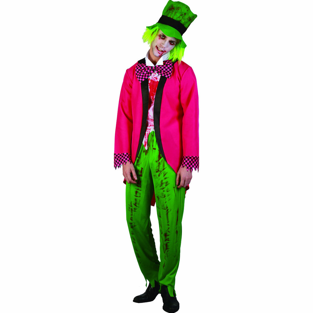 Jilted Jester Clown Men's Costume Fun Halloween Fancy Dress Costume ...