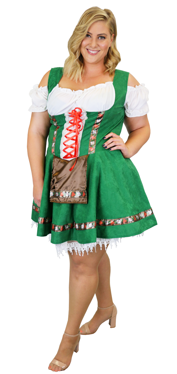 Alpine Girl Oktoberfest Beer Wench Plus Sie Women's Fancy Dress Costume
