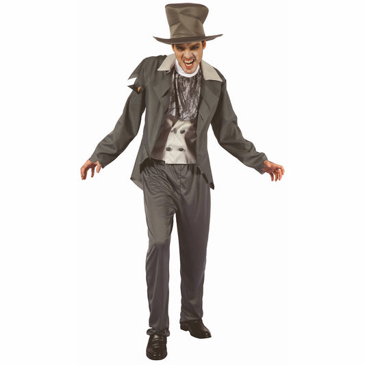 Walking Dead Zombie Gentleman Fancy Dress Costume with Top Hat