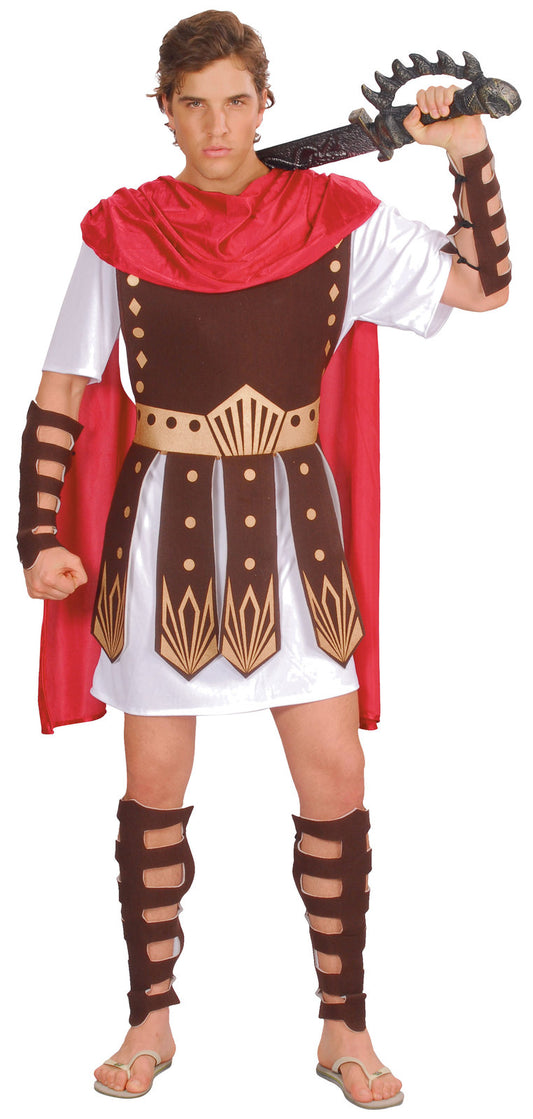 Roman Gladiator Warrior Men's Fancy Dress Costume